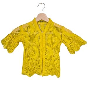 Kanaka Yellow Lace Kids Top